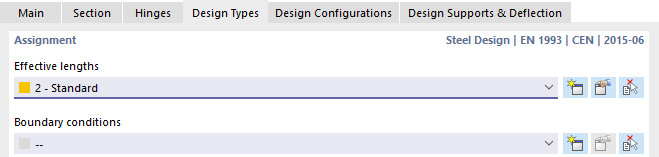 Longueurs effectives de type "2" pour poutres de plateforme