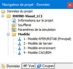 Navigateur de projet, Modèle de terrain