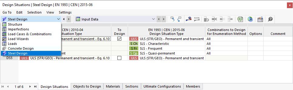 Tables "Conception Acier"