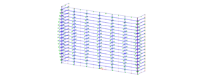 Modèle 3D de la façade acier-verre dans RSTAB (© SuP Ingenieure GmbH)