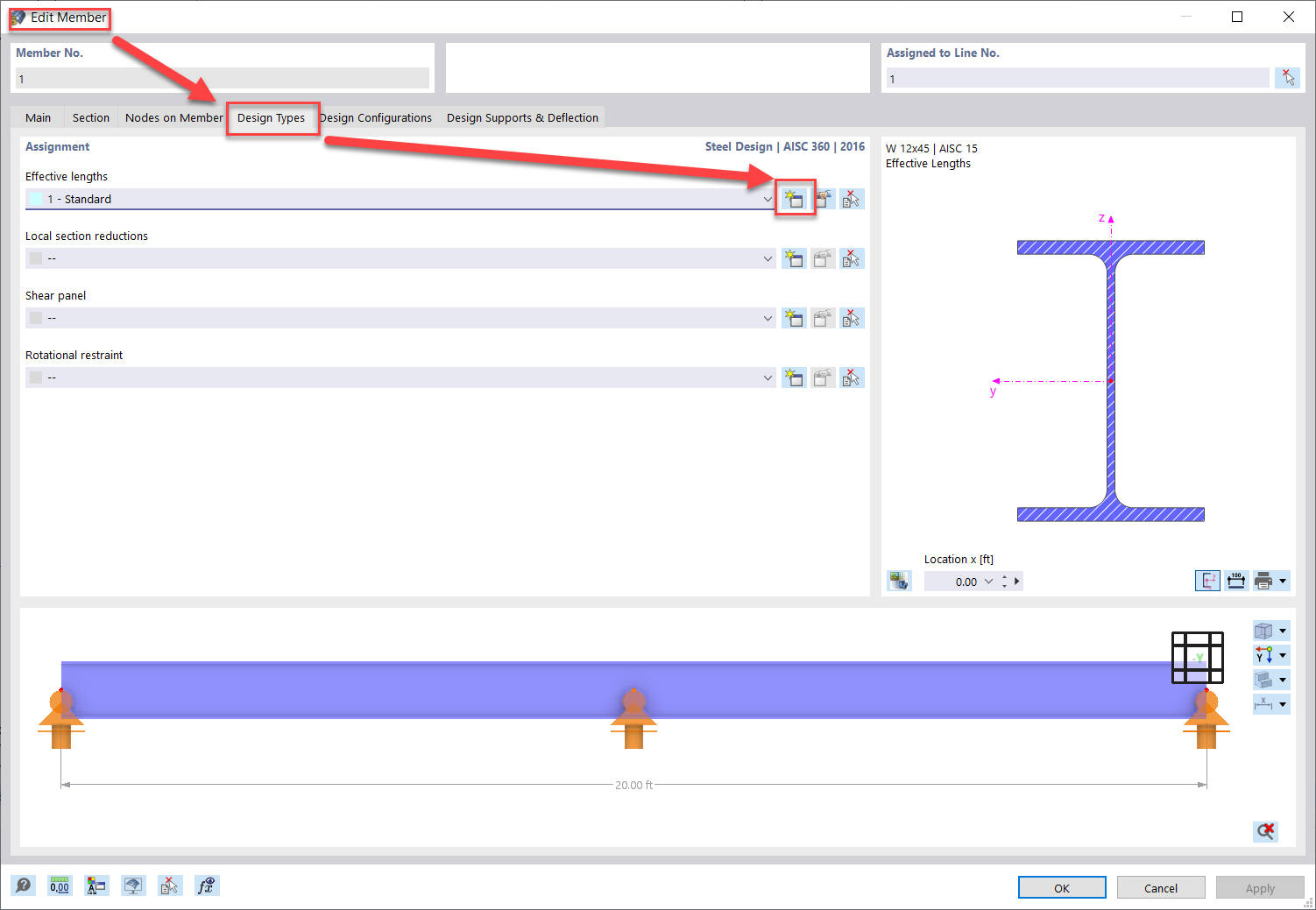 FAQ 005240 | Comment définir les longueurs efficaces lors de la vérification de l'acier dans RFEM 6 ?