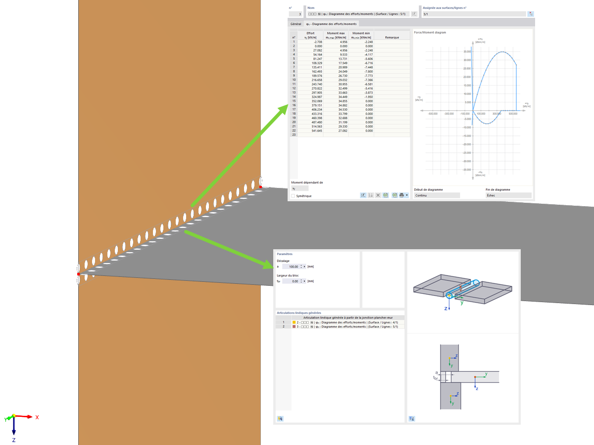 Jonction plancher-mur dans RFEM