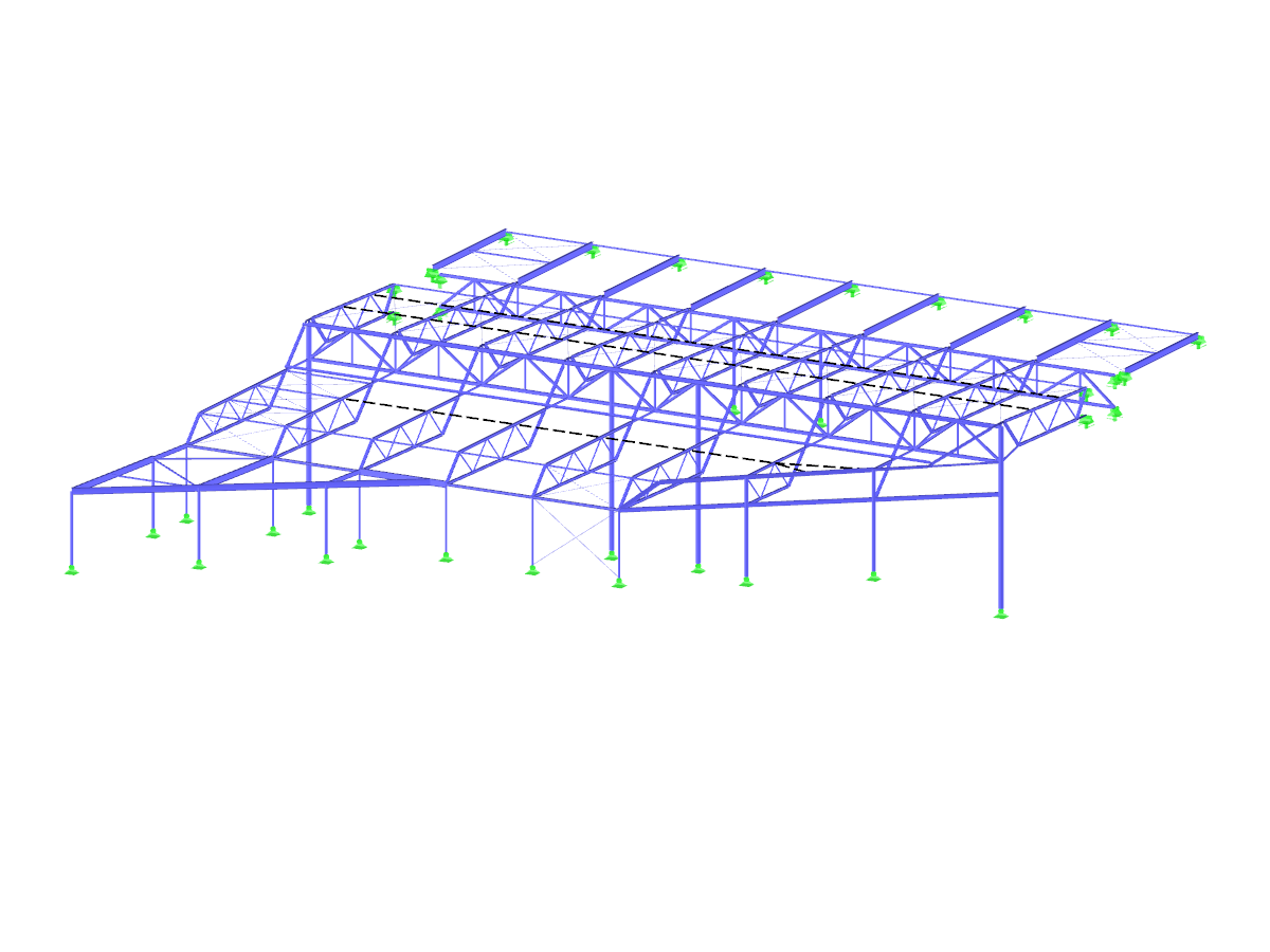 Calcul de l'extension en acier du complexe aquatique Šutka, Prague