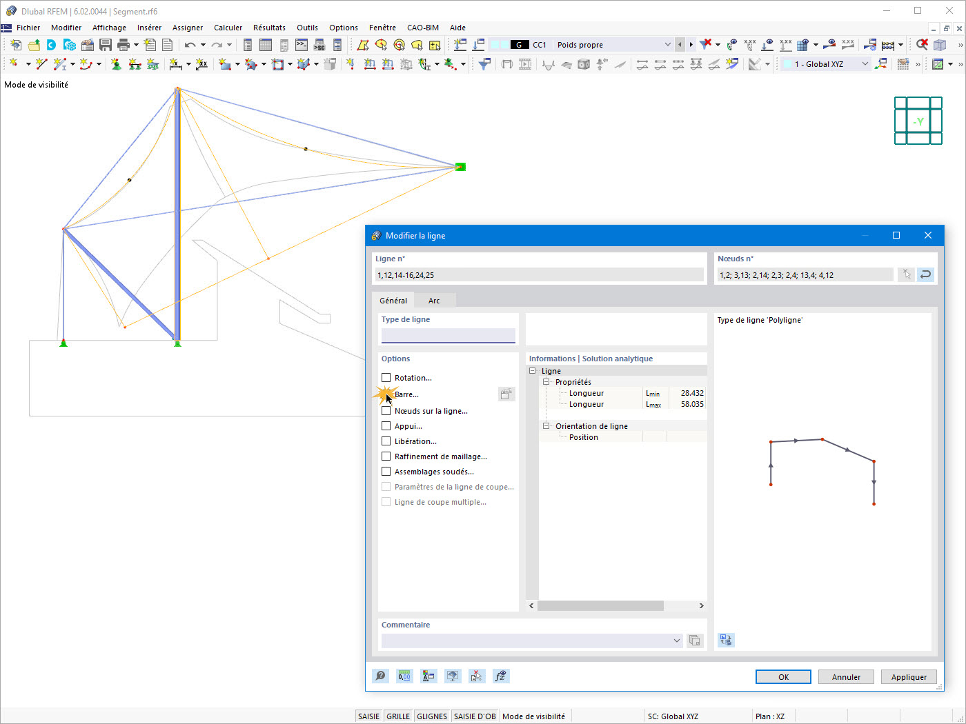 Modifier les lignes