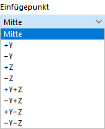 Sélectionnez le point d'insertion