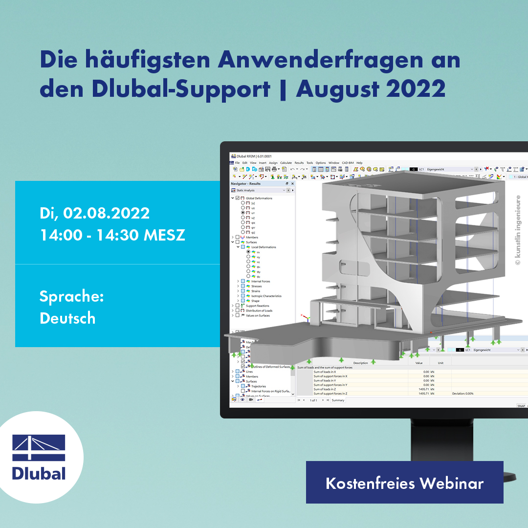 Questions les plus fréquemment posées au service technique de Dlubal | August 2022