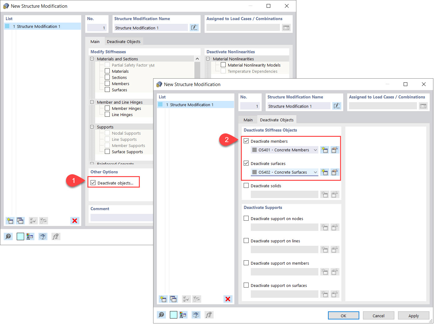 Nouvelle modification de structure