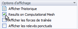 Options d'affichage, Résultats sur le maillage de calcul