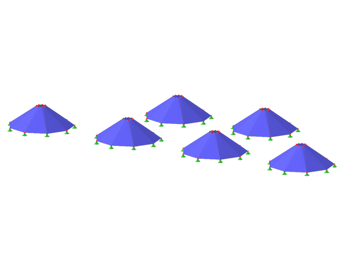 Membrane conique - charge surfacique