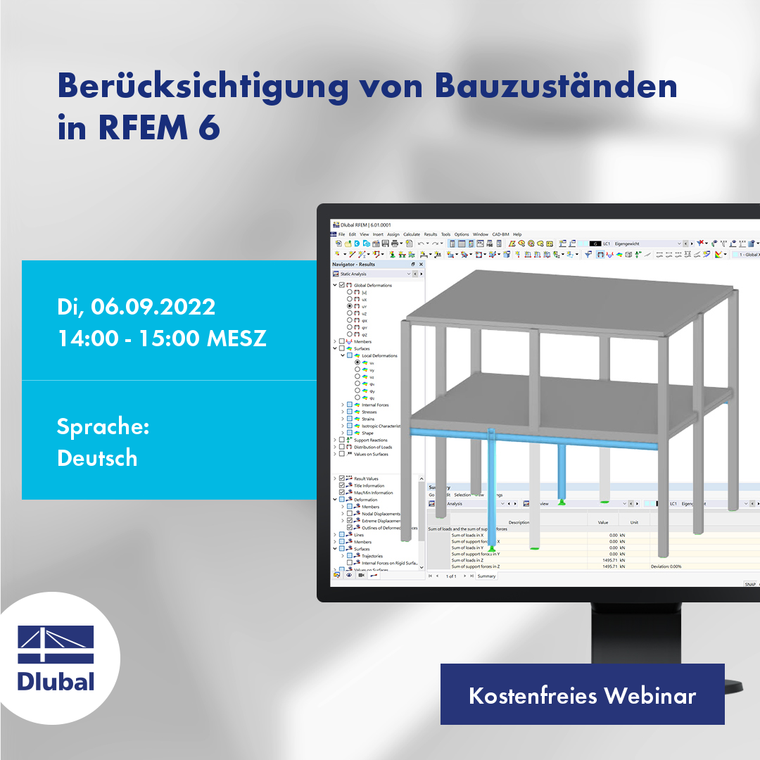 Considérer les phases de construction dans RFEM 6