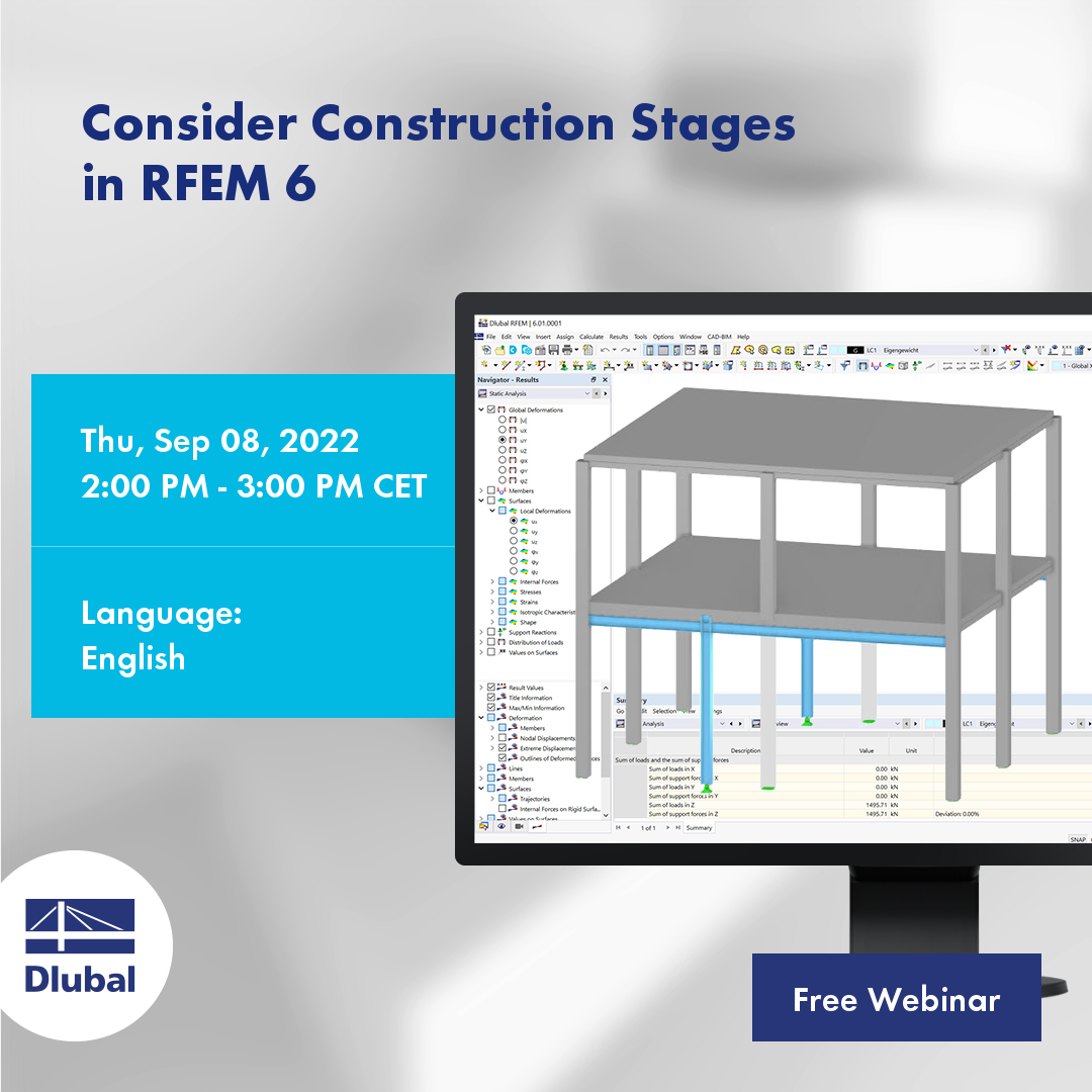 Considération des étapes de construction\n dans RFEM 6