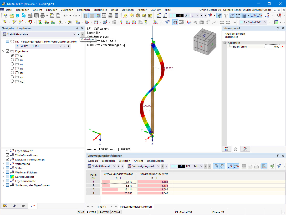 FAQ 005308 | Comment créer une imperfection basée sur un mode propre dans RFEM 6 ?