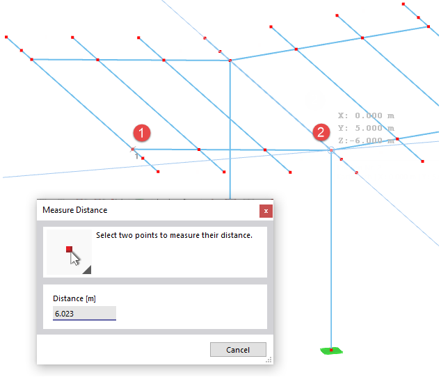 Mesurer la distance entre deux points