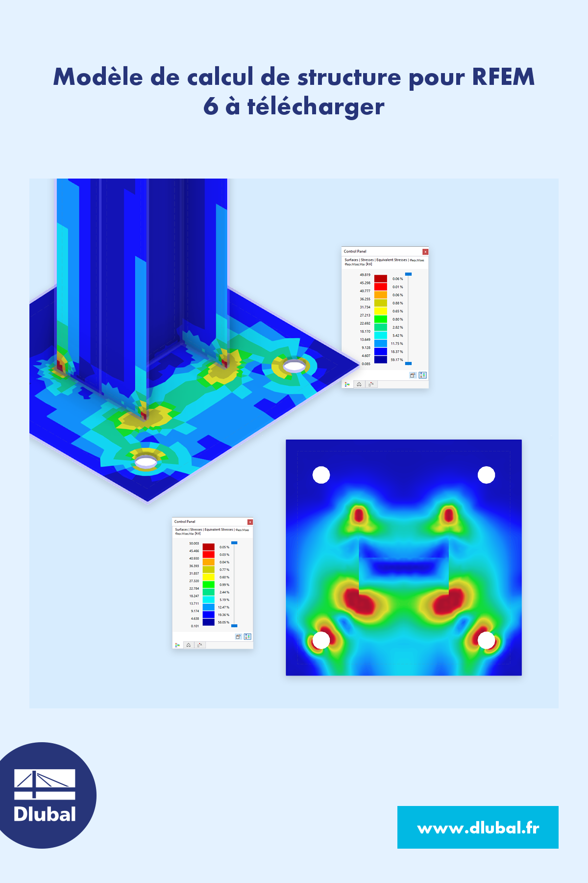 Modèle de calcul de structure pour RFEM 6 à télécharger