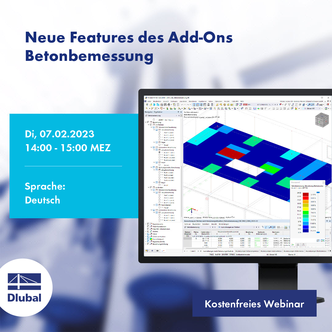 Nouvelles fonctionnalités du module complémentaire de calcul du béton