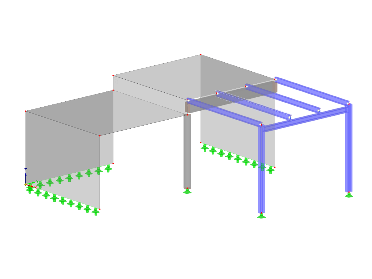 Modification de rigidité dans RFEM 6 - Exemple de modèle