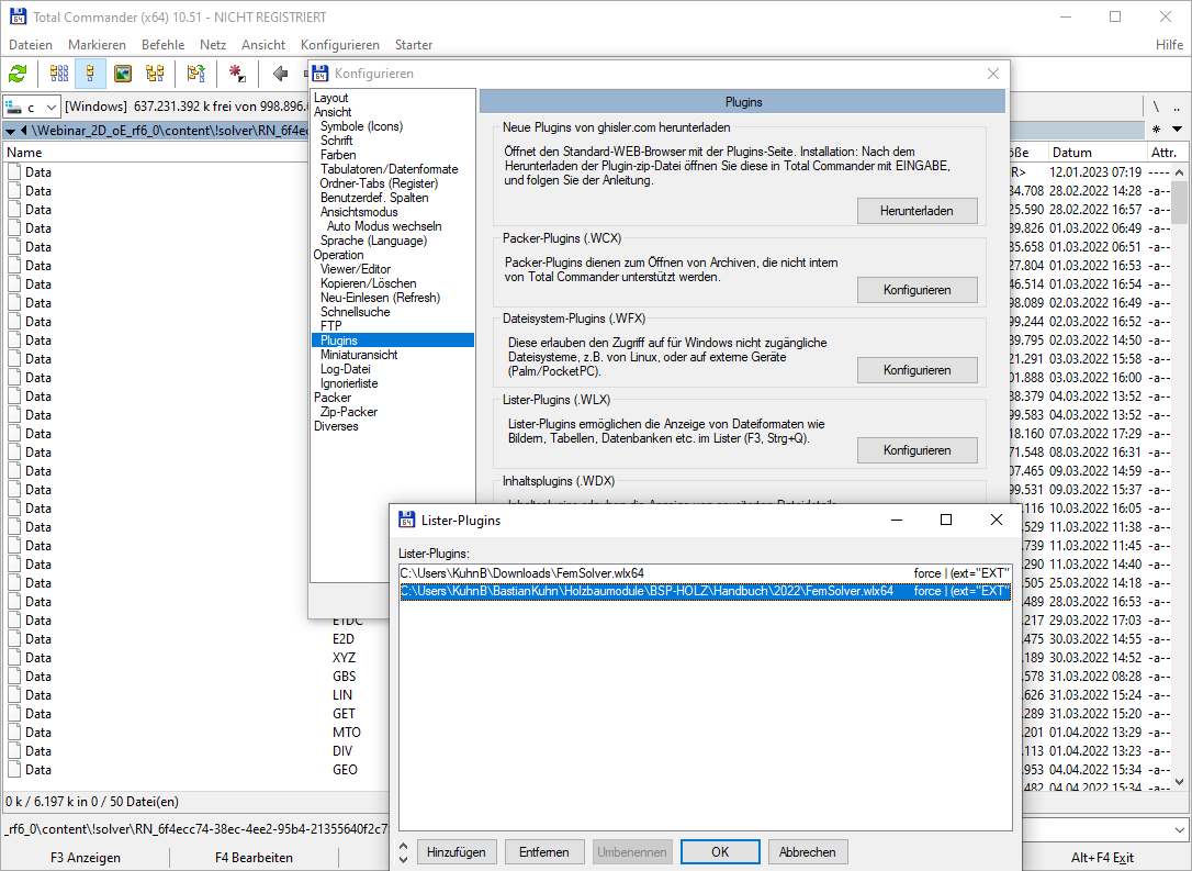 Configuration du plug-in