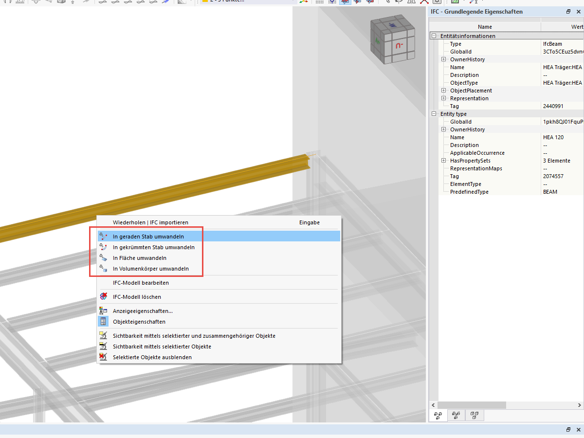 FAQ 005348 | Les sections IFC de mon fichier IFC importé ne sont pas converties correctement.