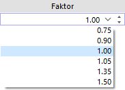 Sélectionner le facteur de charge