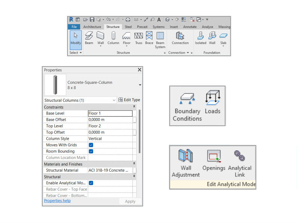 Objets structurels Dlubal dans Revit