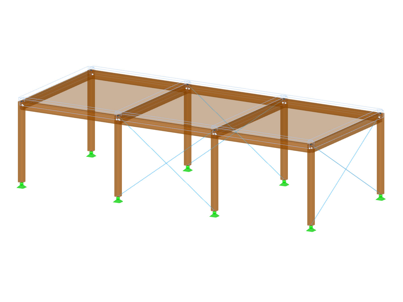 Structure bois avec des libérations linéiques