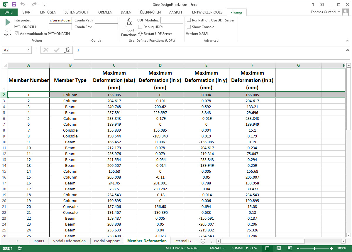 KB 001790 | Utilisation de l'API du service web avec EXCEL et Python