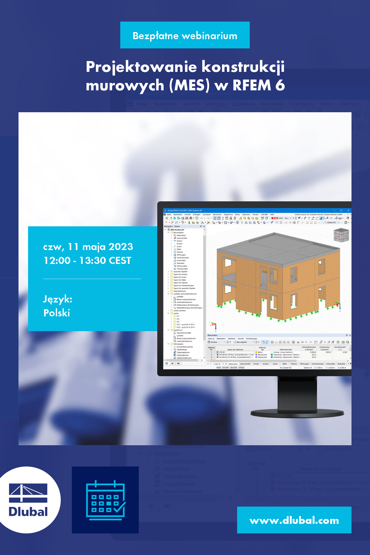 Vérification des structures en maçonnerie (FEM) dans RFEM 6