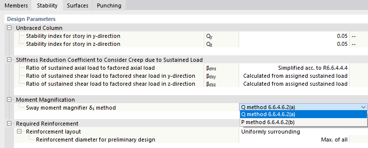 Modifier la configuration pour la résistance - Stabilité