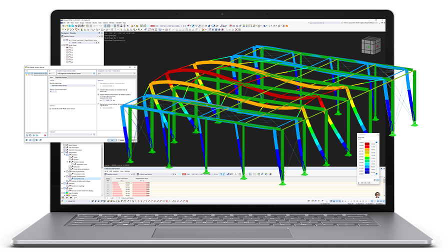 Bannière RFEM pour solutions d'analyse de stabilité