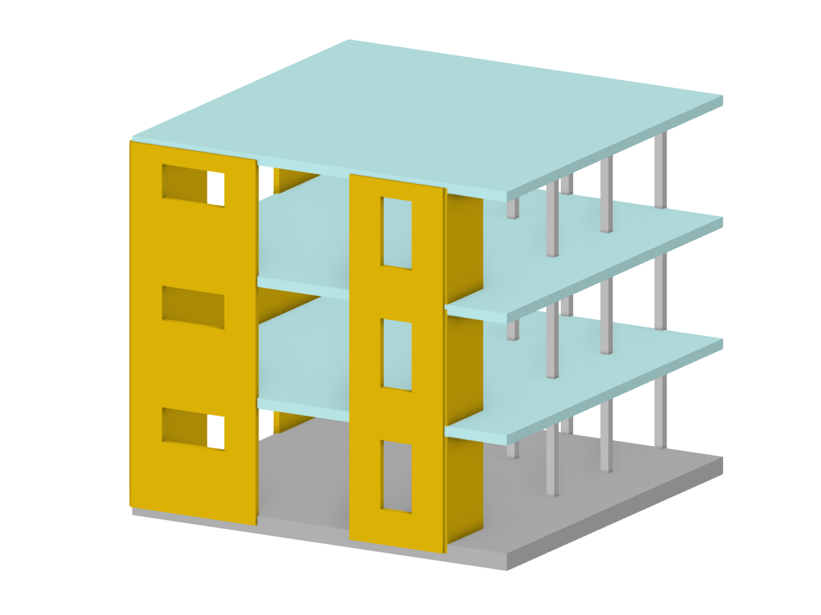 Bâtiment en béton armé de plusieurs étages