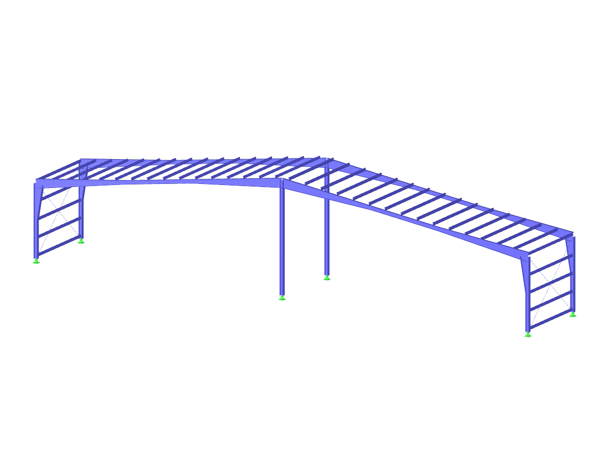 Modèle 004523 | Module de halle à 2 travées