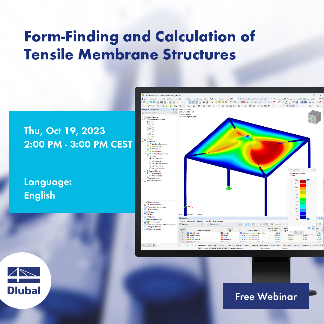 Recherche de forme et calcul de structures en toiles tendues