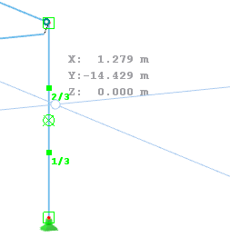 Points de saisie lors du placement d'une barre