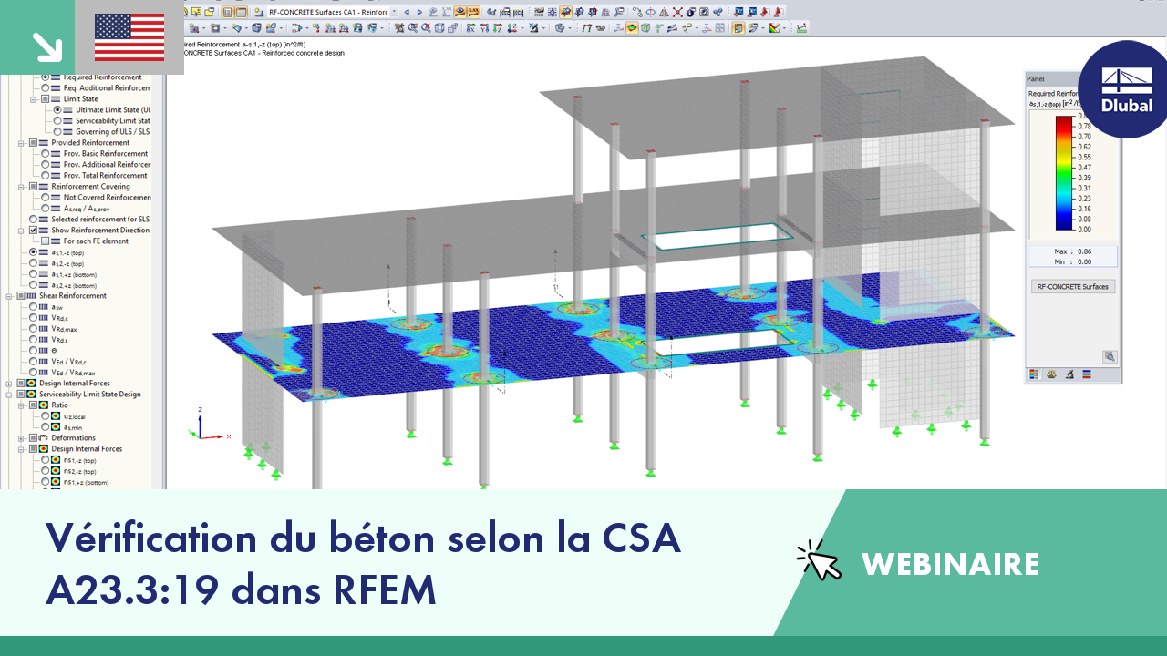 Vérification du béton selon la CSA A23.3:19 dans RFEM