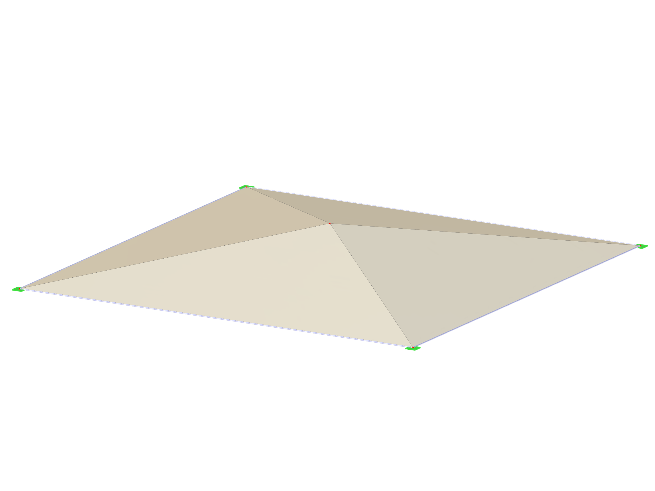 Membrane tendue par points