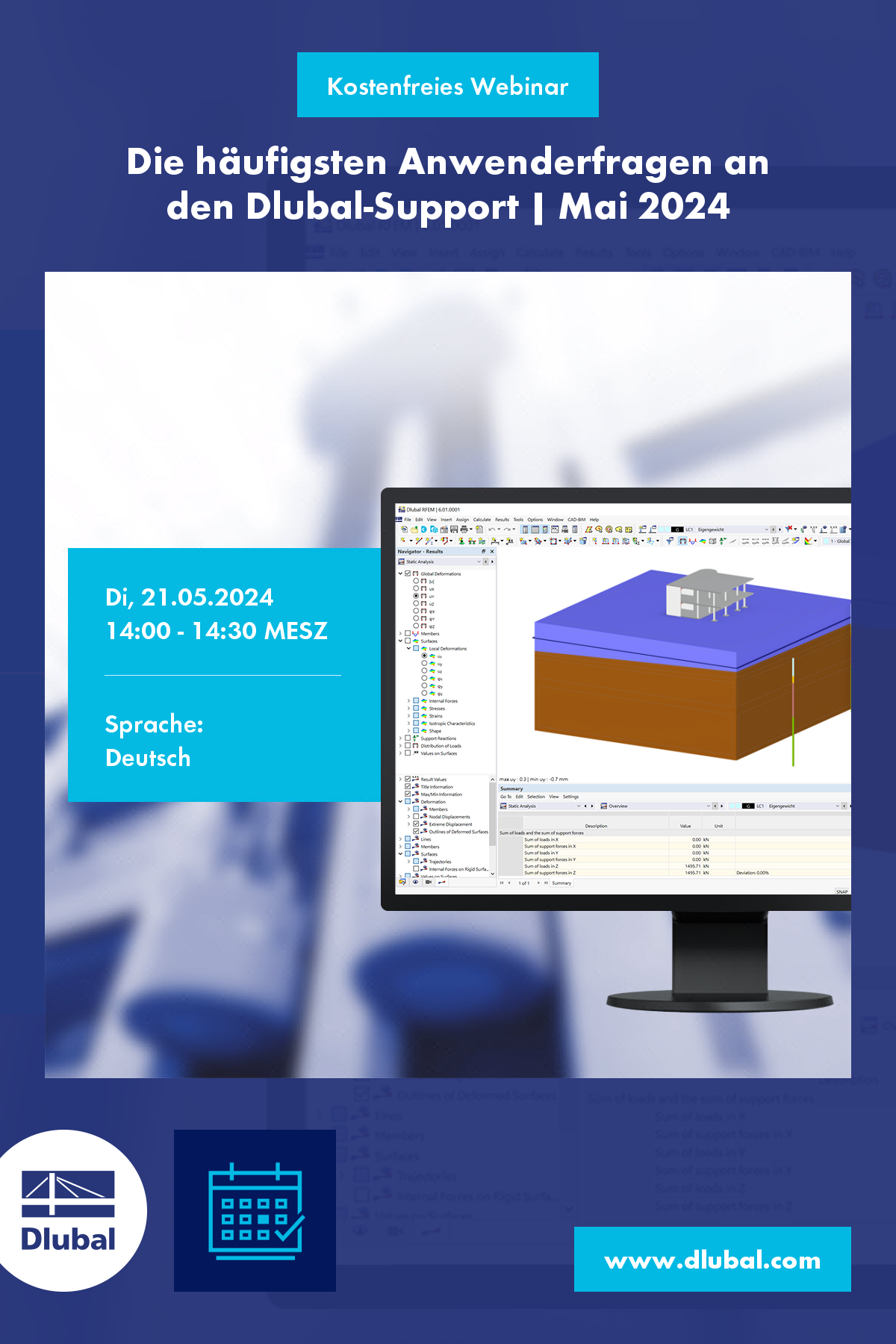 Analyse des vibrations induites par une machine dans RFEM 6 | mai 2024