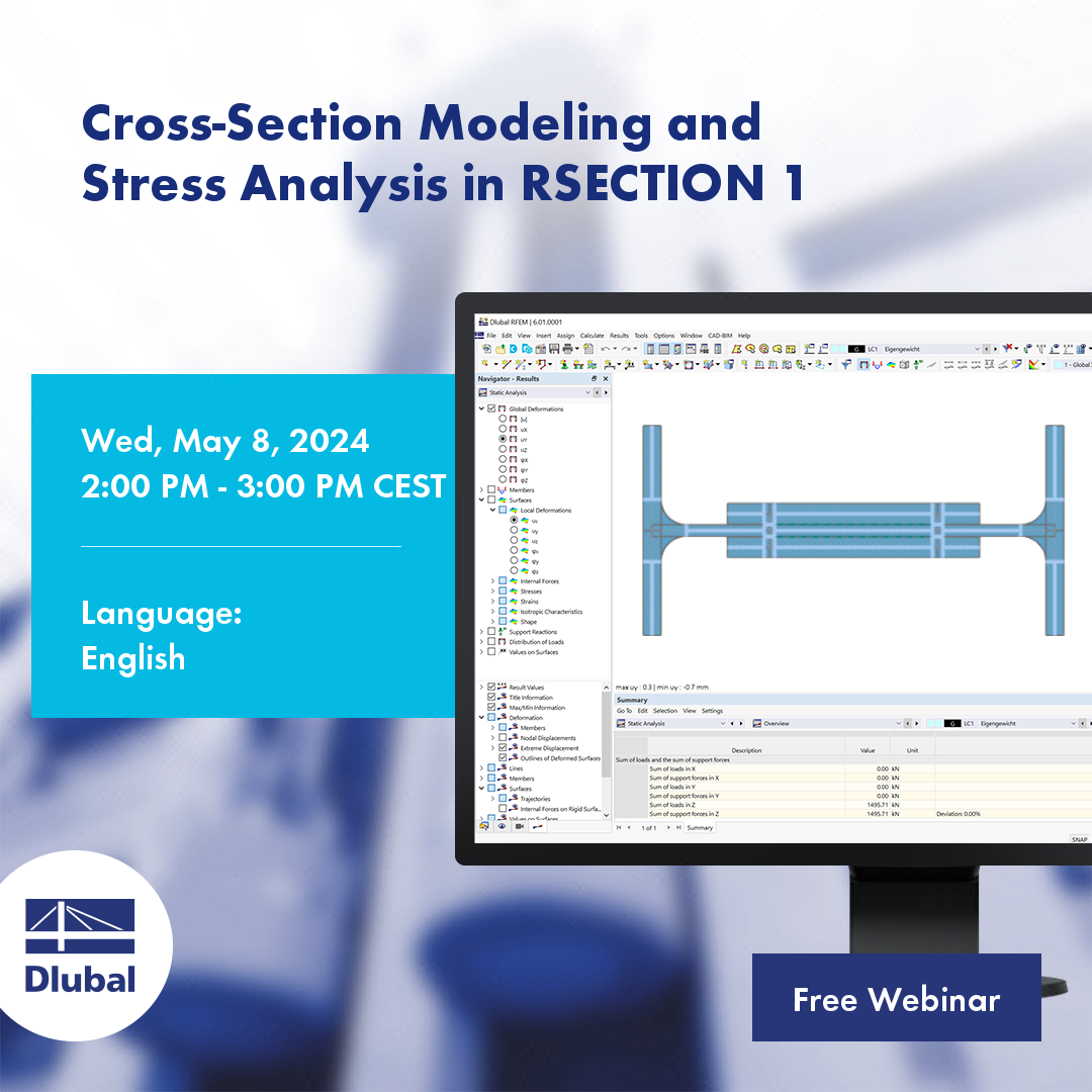 Modélisation de sections et\n analyse des contraintes dans RSECTION 1