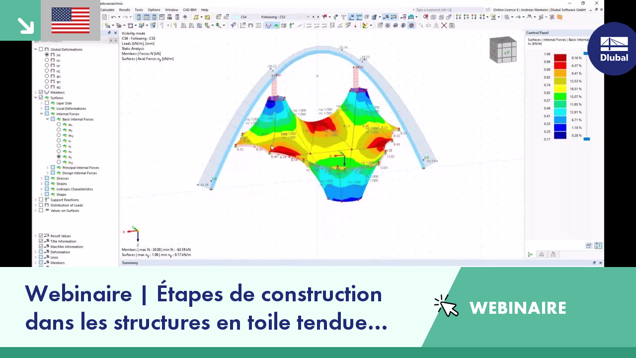 Webinaire | Vérification d'un chapiteau industriel en profilés aluminium dans RFEM 6