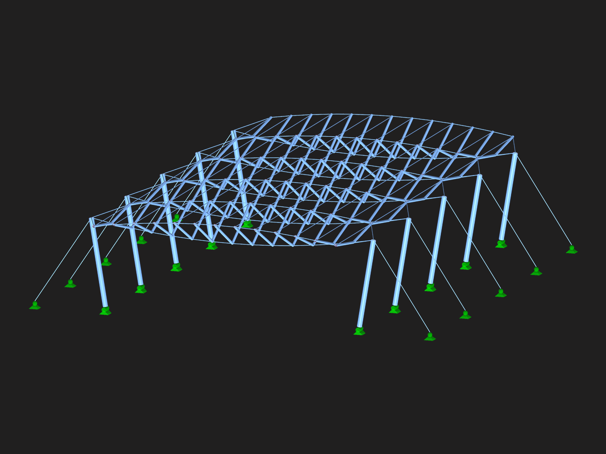 Système spatial parallèle avec stabilisation par contre-câble