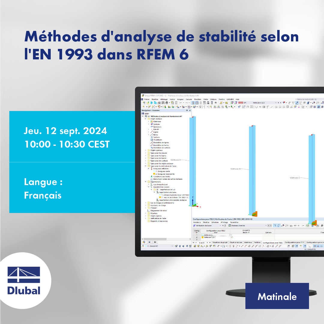 Méthodes d'analyse de stabilité selon l'EN 1993 dans RFEM 6