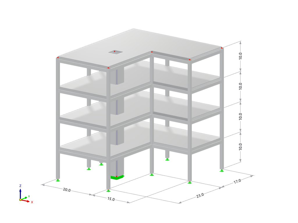 KB 001885 | Évaluation du déplacement entre étages sous charges sismiques selon l'ASCE 7-22 et le modèle de bâtiment