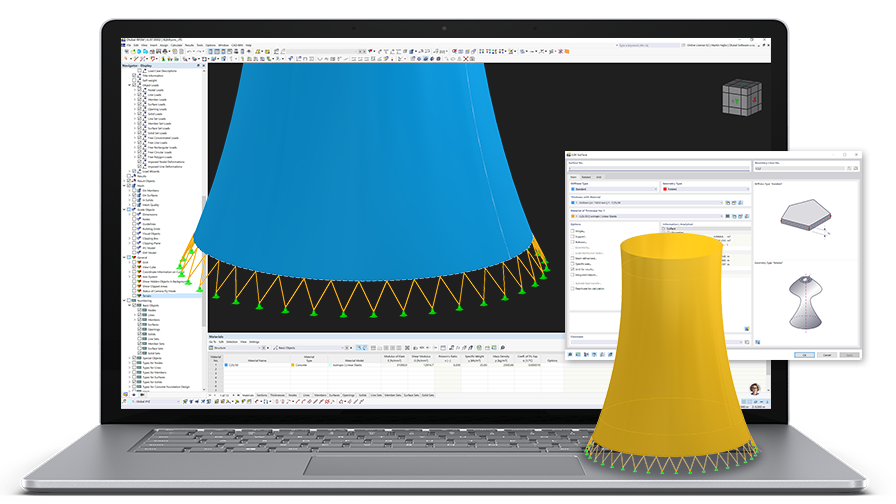 Centrales électriques à toile tendue dans RFEM