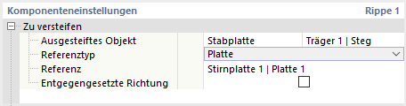 Spécifier l'objet à raidir et l'objet de référence