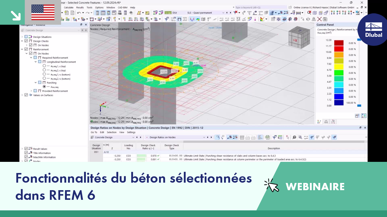 VB 005051 | WEBINAIRE | Fonctionnalités du béton sélectionnées dans RFEM 6