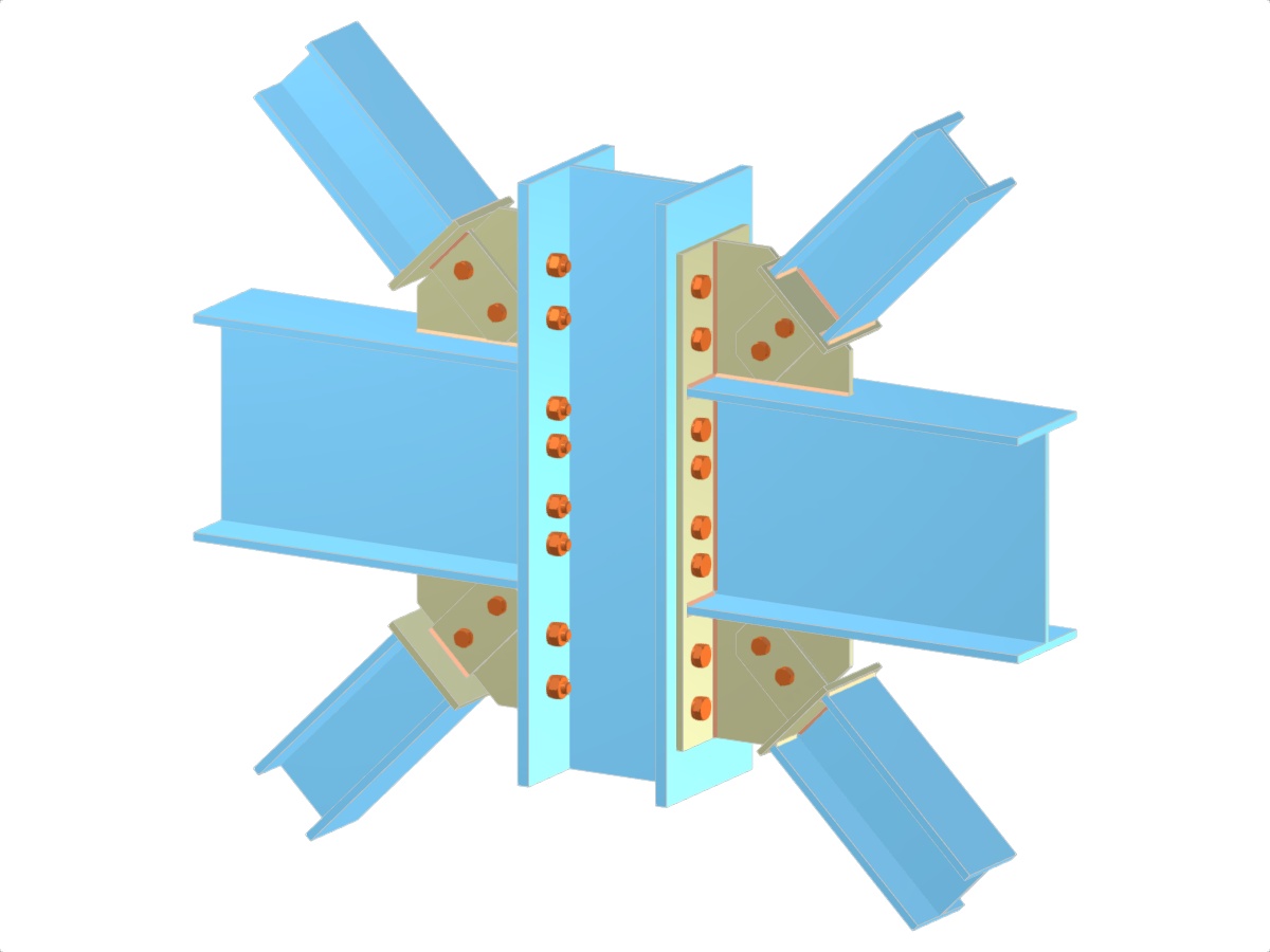 Modèle 005107 | contreventements | Beams and Diagonals to Continuous Column