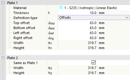 Définir les propriétés des platines d'about