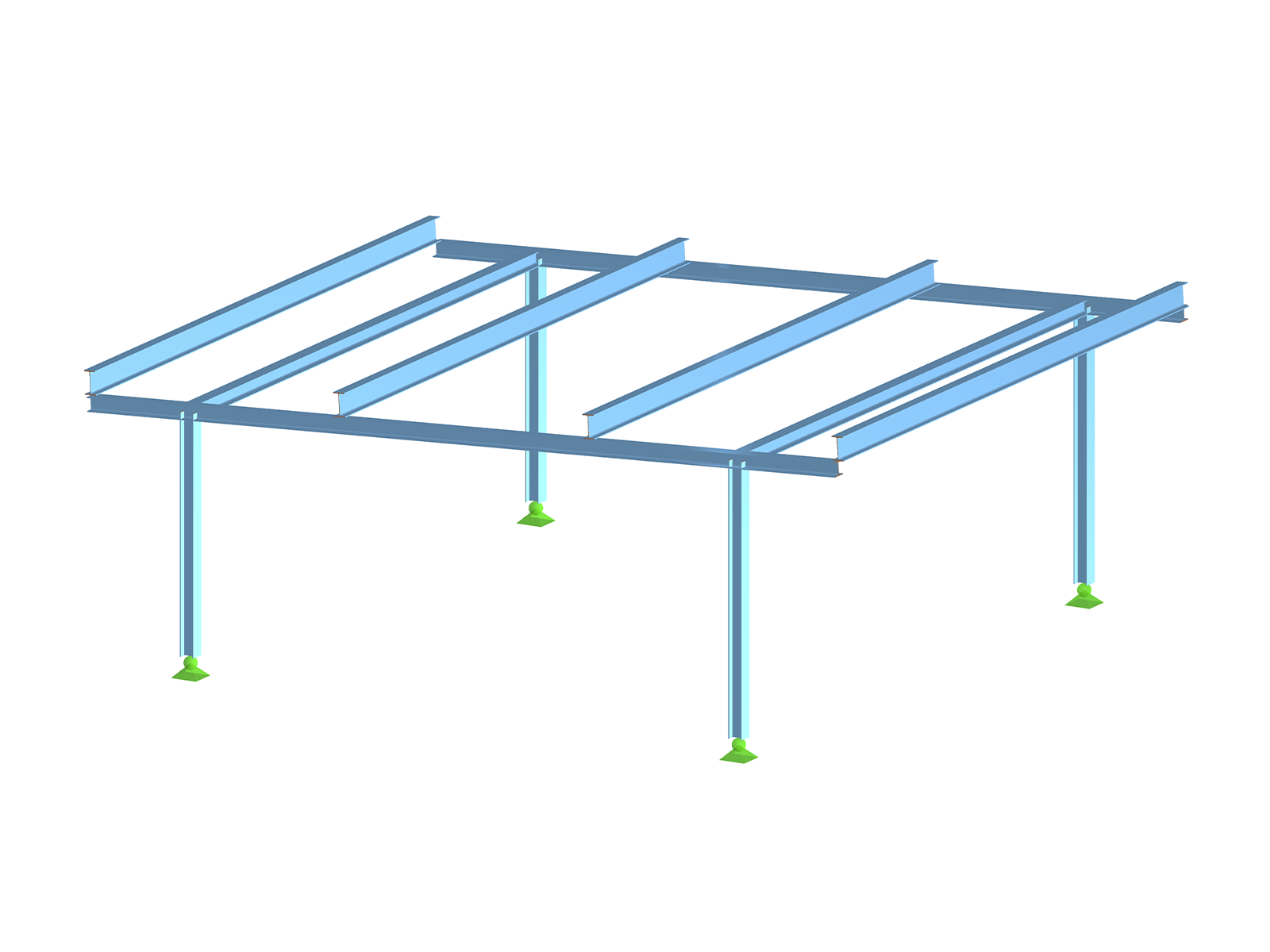 Modèle 005423 à télécharger | Carport en acier simple