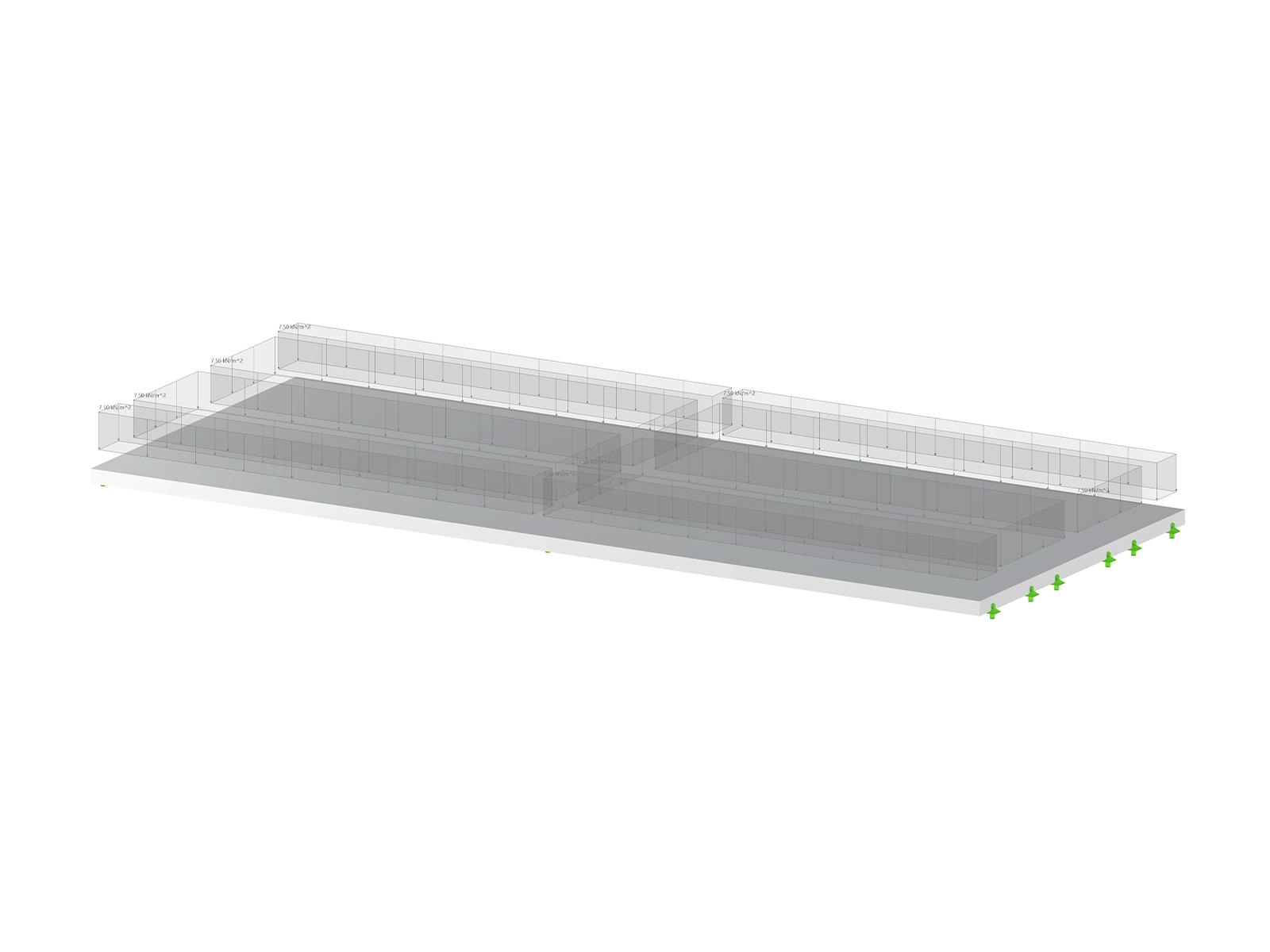 Analyse de superstructure de pont en béton armé avec le modèle 005428 de Dlubal Software