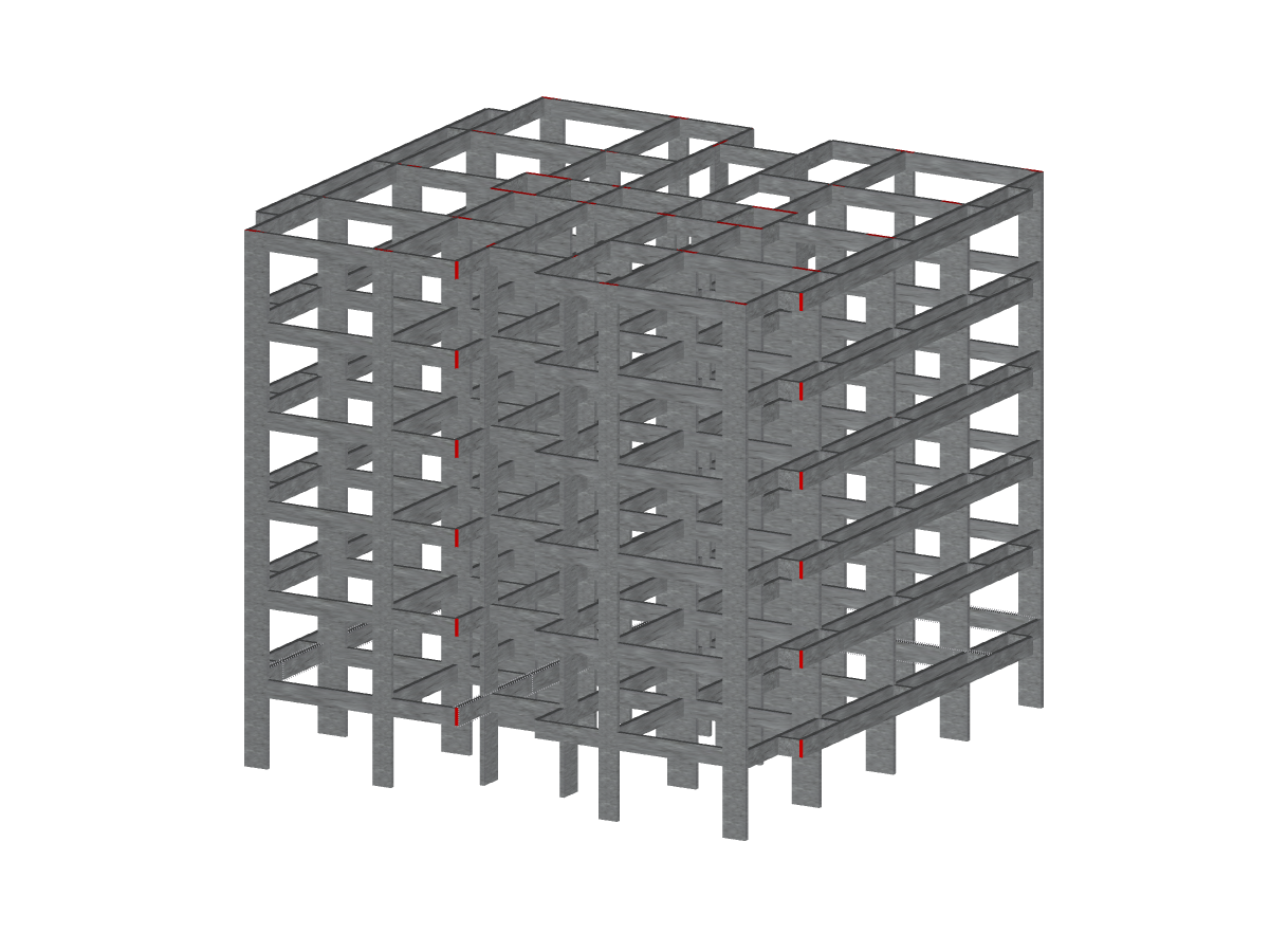 Bâtiment en béton armé pour l'interaction sol-structure