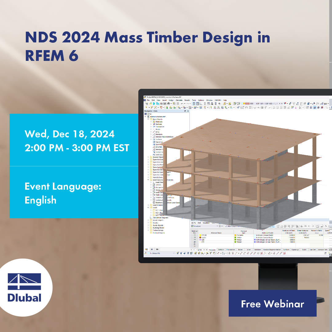 Conception en bois massif NDS 2024 dans RFEM 6